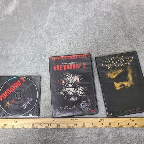 The Texas Chainsaw Massacre (DVD, 2003), The Grudge 2 and Predator 2 DVD, 3 DVDS - Picture 1 of 8